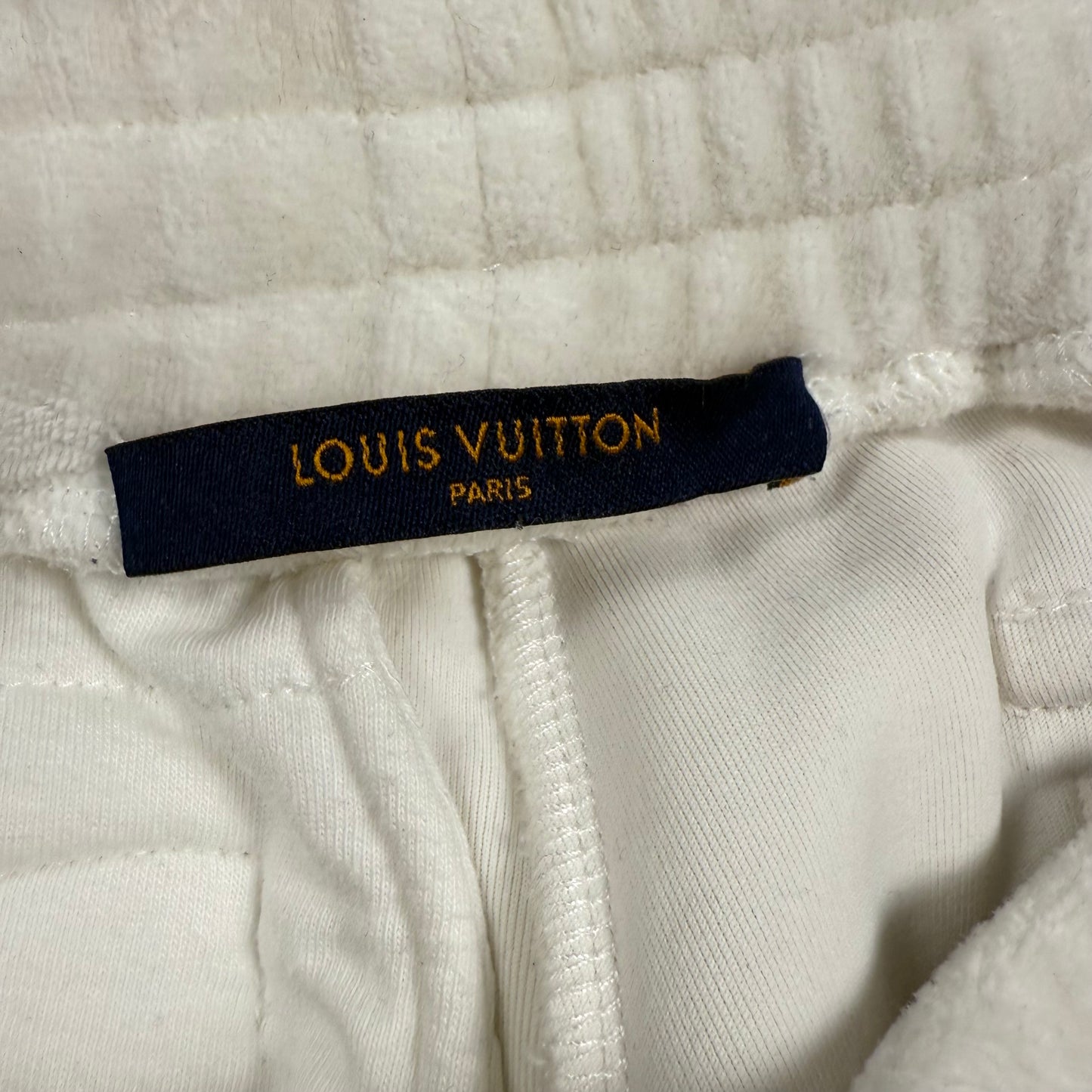 Louis Vuitton Monogram Flocked Logo ‘White’ Sweatpants