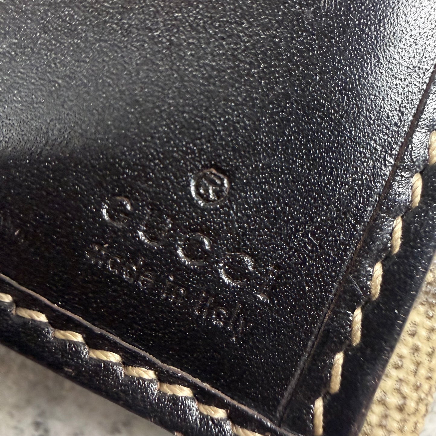 Gucci Vintage GG Supreme Canvas Continental  ʼBlack/BrownʼLong Wallet