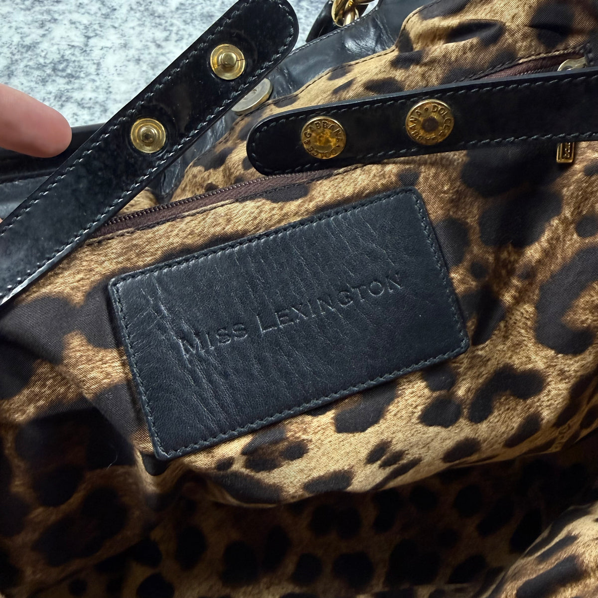 Dolce & Gabbana Miss Lexington Black Quilted Patent Nylon Tote Bag